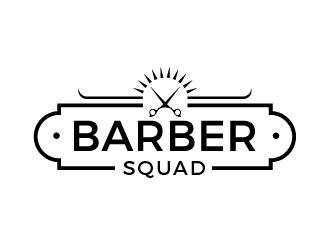 Barber Squad logo design by SOLARFLARE