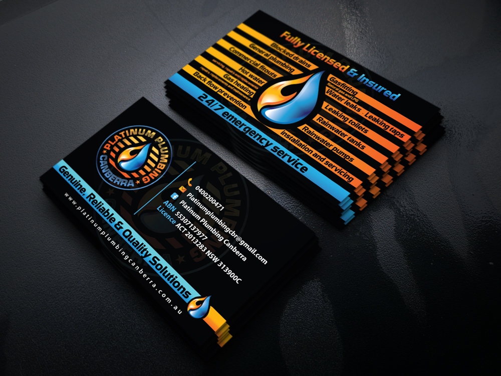 Platinum Plumbing Canberra logo design by ZQDesigns