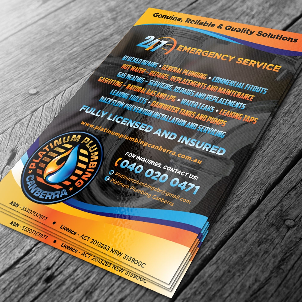 Platinum Plumbing Canberra logo design by scriotx