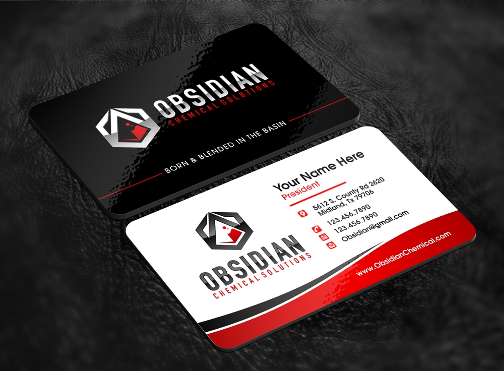 Obsidian Chemical Solutions logo design by abss