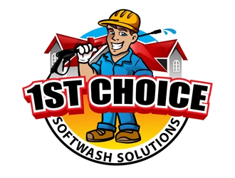 1st Choice Softwash Solutions  logo design by DreamLogoDesign