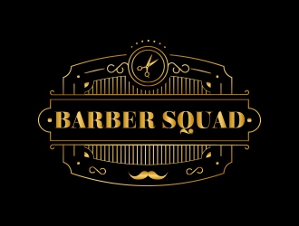 Barber Squad logo design by fawadyk