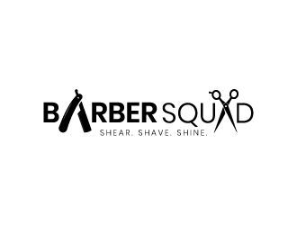 Barber Squad logo design by dgenzdesigns