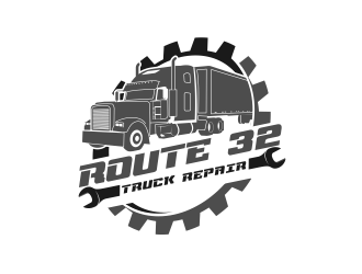 Route 32 Truck Repair  logo design by beejo
