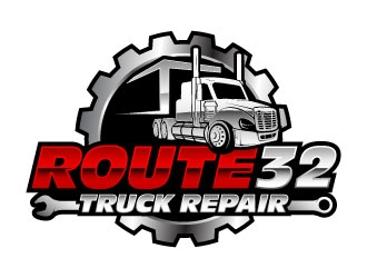 Route 32 Truck Repair  logo design by daywalker