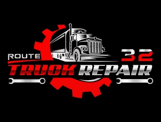 Route 32 Truck Repair  logo design by fawadyk