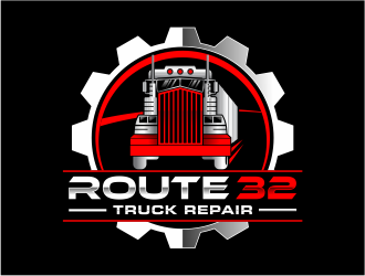 Route 32 Truck Repair  logo design by mutafailan
