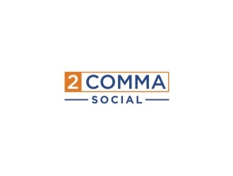 2 Comma Social logo design by bricton
