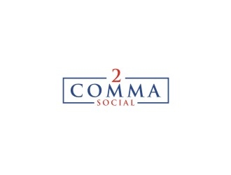2 Comma Social logo design by bricton