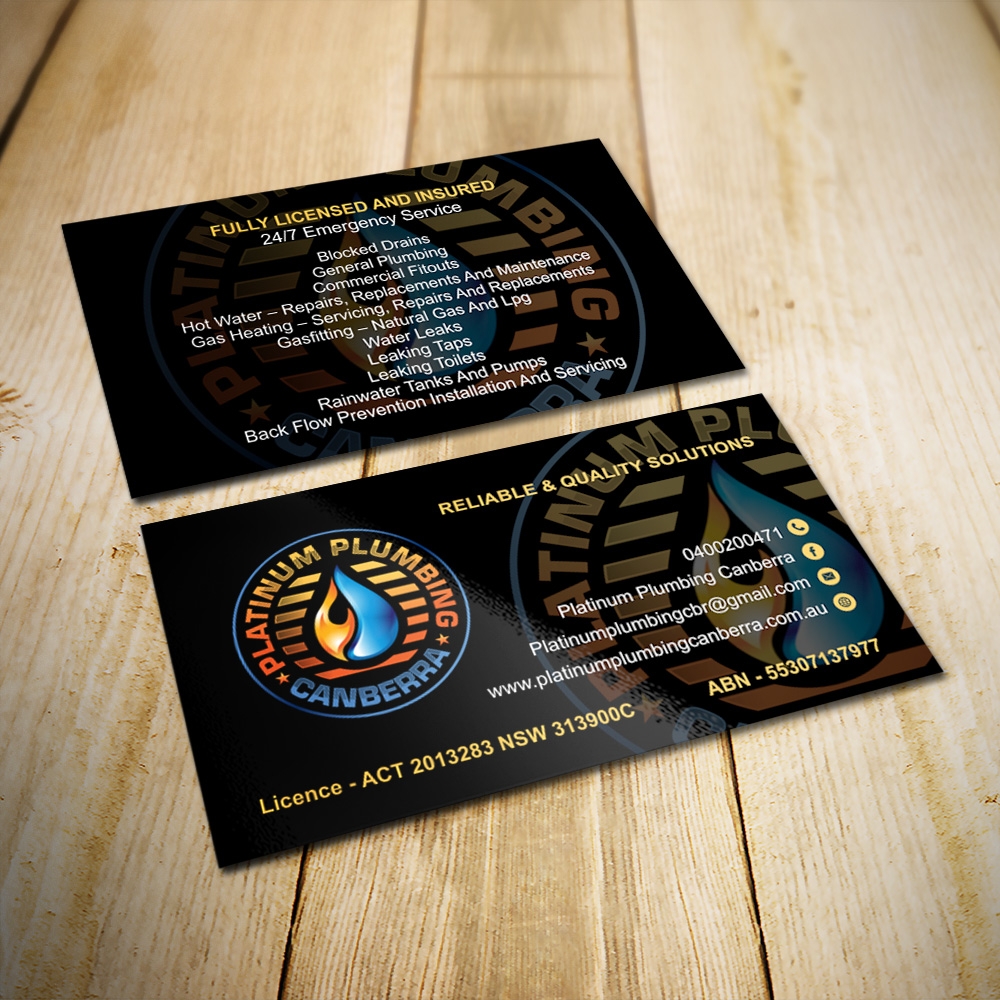 Platinum Plumbing Canberra logo design by Kindo