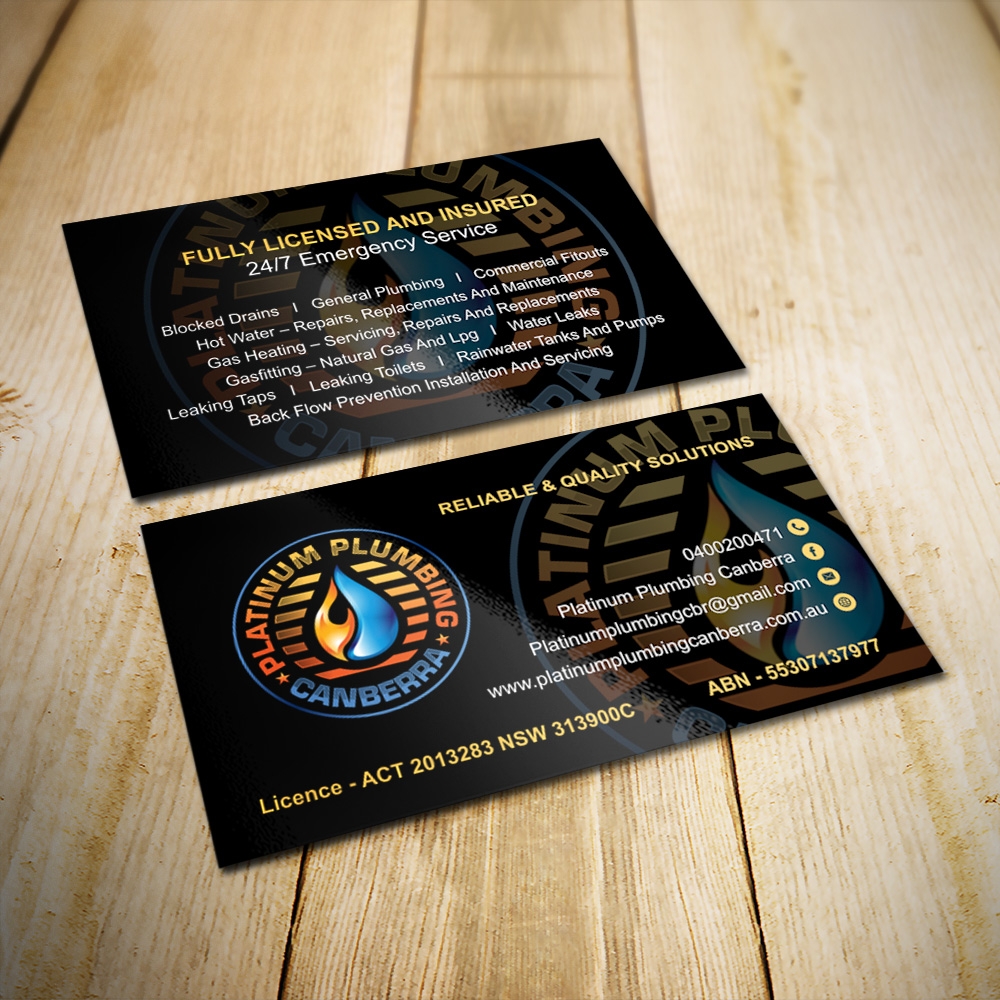 Platinum Plumbing Canberra logo design by Kindo