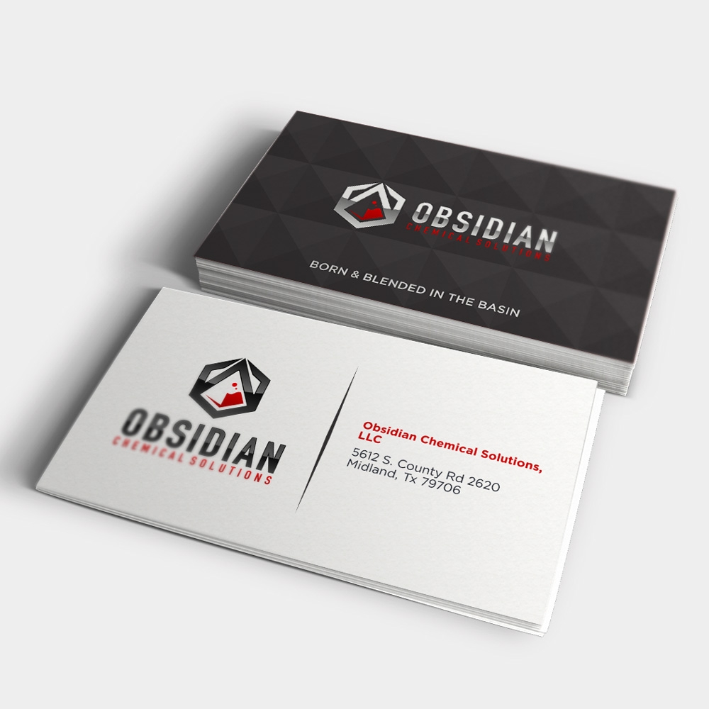 Obsidian Chemical Solutions logo design by mletus