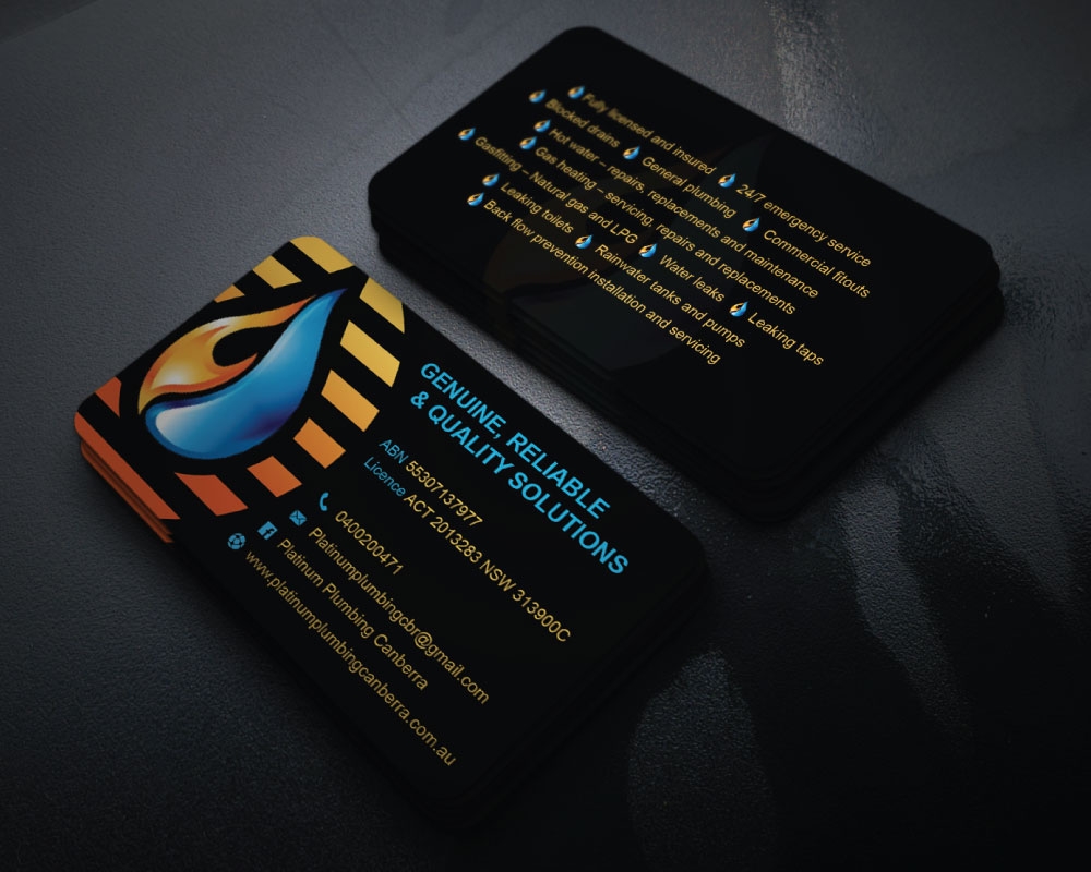 Platinum Plumbing Canberra logo design by Boomstudioz