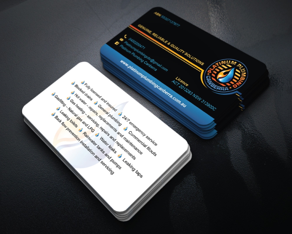 Platinum Plumbing Canberra logo design by Boomstudioz