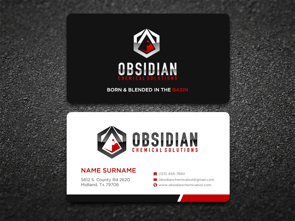 Obsidian Chemical Solutions logo design by labo