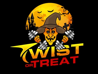 Twist or Treat (logo name) Twisted Cycle (Company Name)  logo design by DreamLogoDesign