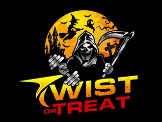 Twist or Treat (logo name) Twisted Cycle (Company Name)  logo design by DreamLogoDesign