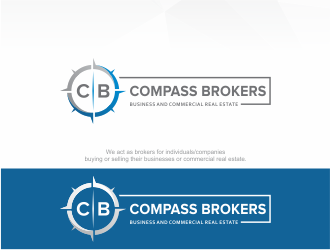 Compass Brokers, Business and Commercial Real Estate logo design by rikiadi