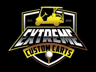 Extreme Custom Carts logo design by REDCROW