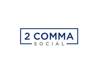 2 Comma Social logo design by alby