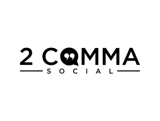 2 Comma Social logo design by oke2angconcept