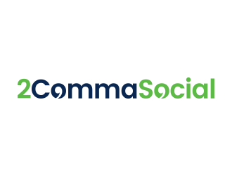 2 Comma Social logo design by lexipej