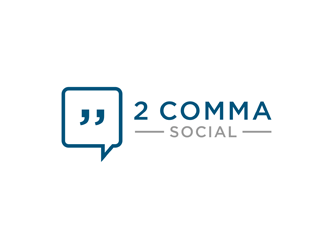 2 Comma Social logo design by bomie