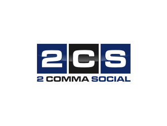 2 Comma Social logo design by alby