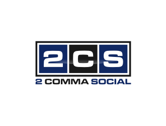 2 Comma Social logo design by alby