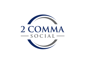 2 Comma Social logo design by alby
