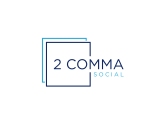 2 Comma Social logo design by alby