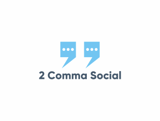 2 Comma Social logo design by goblin
