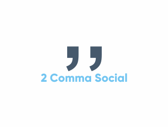 2 Comma Social logo design by goblin