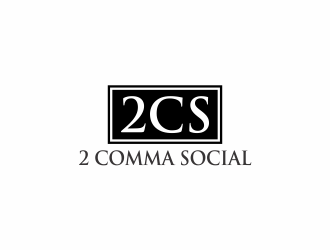 2 Comma Social logo design by haidar