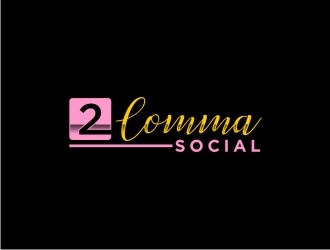 2 Comma Social logo design by bricton