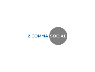 2 Comma Social logo design by L E V A R