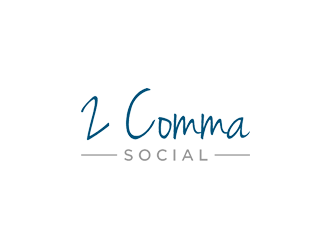 2 Comma Social logo design by bomie