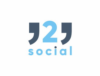 2 Comma Social logo design by goblin