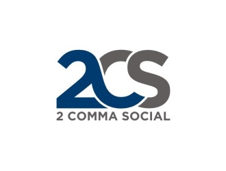 2 Comma Social logo design by agil