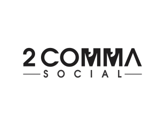 2 Comma Social logo design by rokenrol