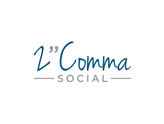 2 Comma Social logo design by bomie