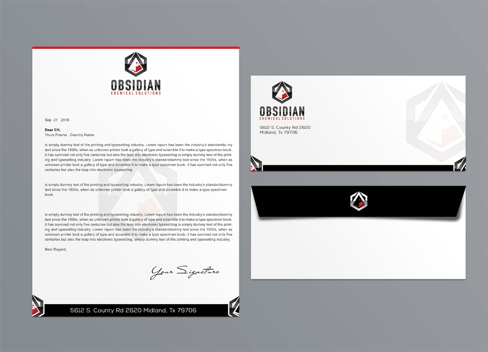 Obsidian Chemical Solutions logo design by aamir