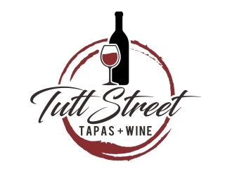 tutt street tapas & wine logo design by mercutanpasuar