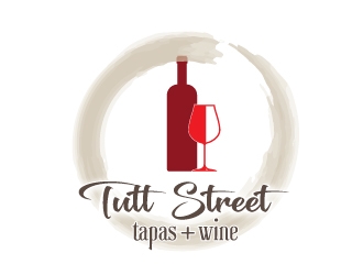 tutt street tapas & wine logo design by dshineart
