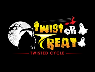 Twist or Treat (logo name) Twisted Cycle (Company Name)  logo design by MAXR