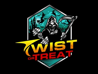 Twist or Treat (logo name) Twisted Cycle (Company Name)  logo design by DreamLogoDesign