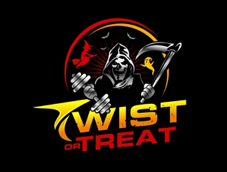 Twist or Treat (logo name) Twisted Cycle (Company Name)  logo design by DreamLogoDesign