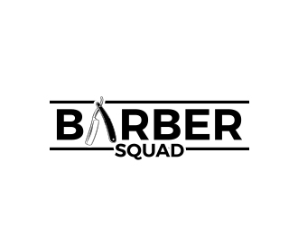 Barber Squad logo design by MarkindDesign