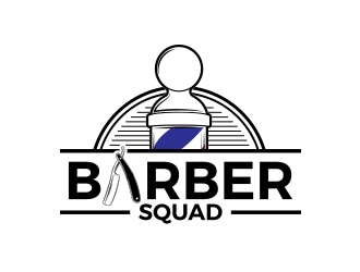 Barber Squad logo design by MarkindDesign