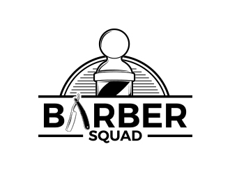 Barber Squad logo design by MarkindDesign